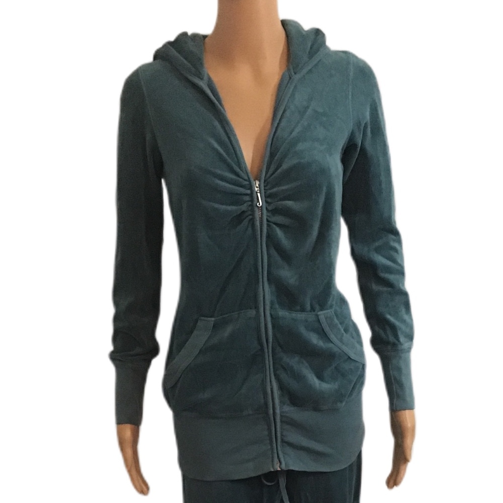 Juicy Couture Tunic Length Full-Zip Hoodie